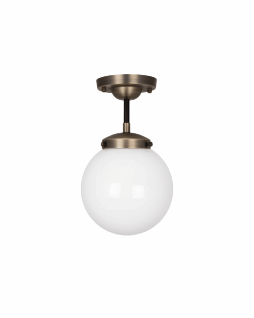 Globen Lighting Plafond Alley IP44 Antikmässing/Vit