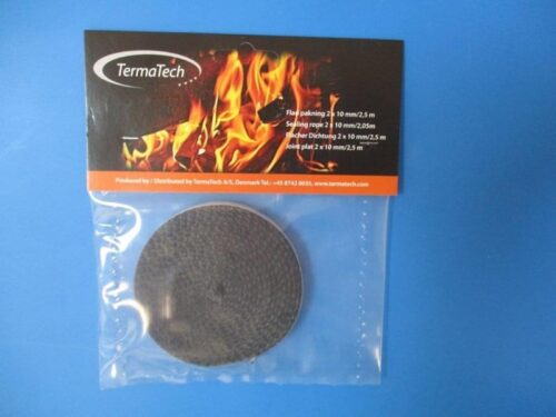 TermaTech Drevgarn 10x2 mm med lim – 2,5 m Blisterförpackning Mörkgrå