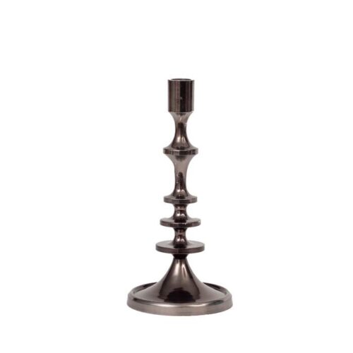 Tindra ljusstake i metall svart 26cm