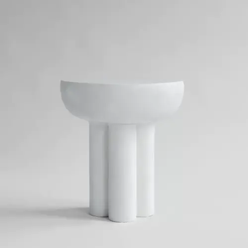 101 Copenhagen Crown sidobord tall Ø45 cm - Bone White