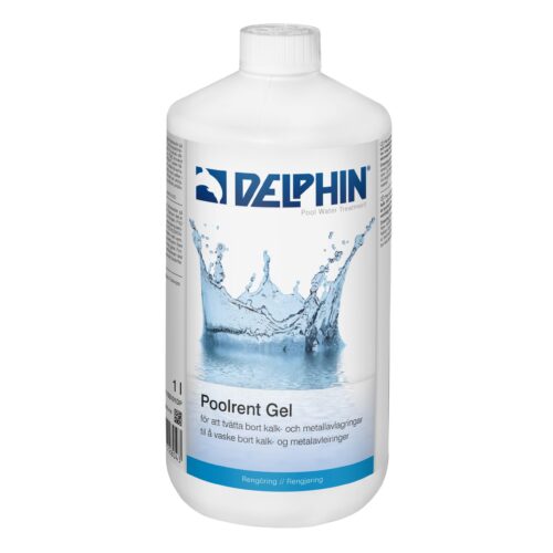 Delphin Poolrent Gel Sur 1L – Rengöringsmedel för pool och vattenlinje