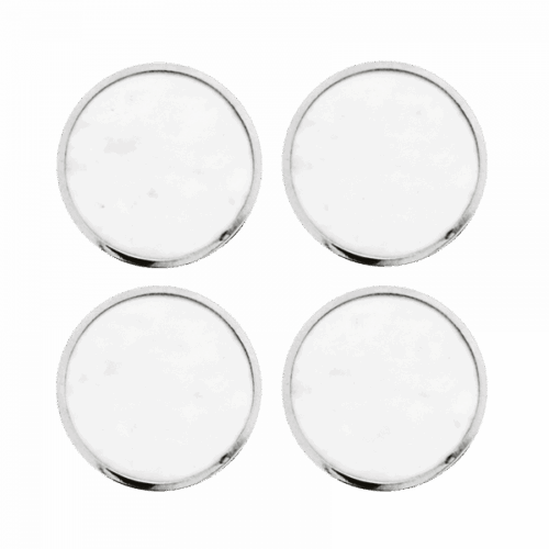 Hilke Glasunderlägg 4-pack Vit Marmor