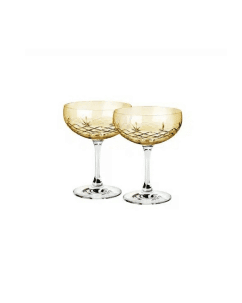 Frederik Bagger Kristallglas Crispy Gatsby citrine/gul 2-pack