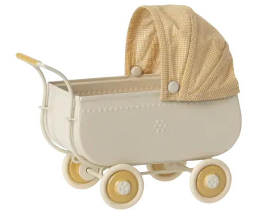 Maileg Barnvagn, Micro - Gul