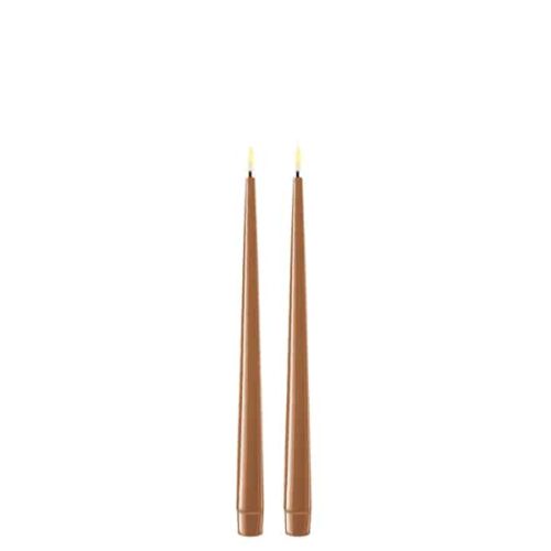 Kronljus LED Karamellbruna 28 cm (2 st)