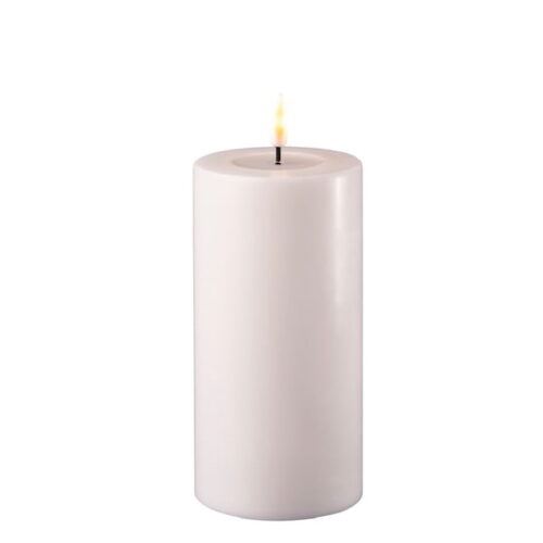 Deluxe Homeart Blockljus LED Vitt Ø 7,5 x 15 cm