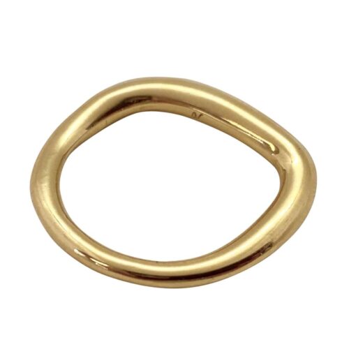 Ring Wave Silver/Guld - 17.5, Guld