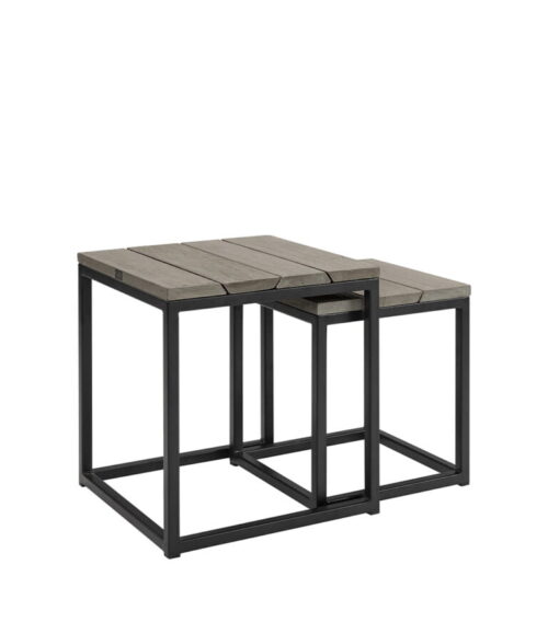 Sidobord utomhus teak 2-set Anson Charcoal – Artwood