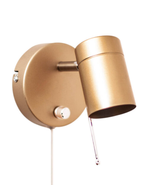 Correct Vägglampa Guld – Riktbar Väggspotlight med Dimmer
