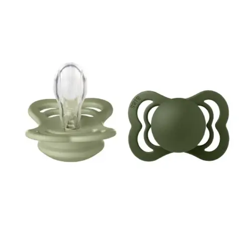 BIBS Silikonnapp 2-Pack Supreme Sage/Hunter Green Size 1
