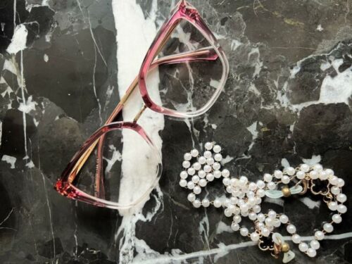 Ajsee läsglasögon Rockstud pink