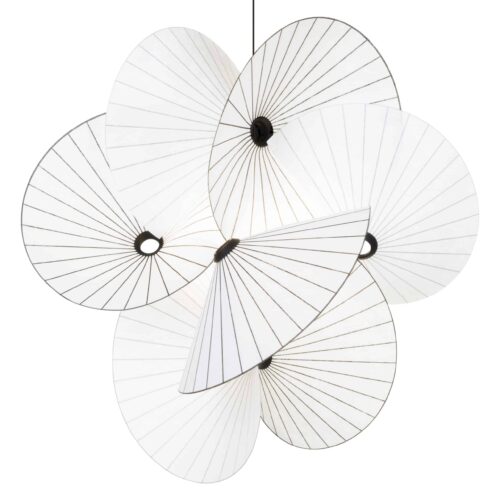 Moooi Serpentine Light 8. Modern kvadratisk taklampa i metall och polyester, E27-sockel, dimbar med separat dimmer, 46x46x60 cm.