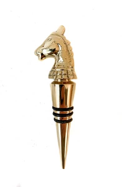 Equestrian Flaskpropp Mässing