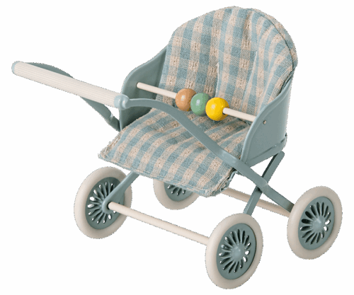Maileg barnvagn mint grön till mini mus