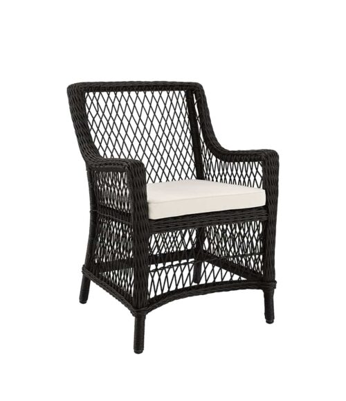 Artwood - Marbella Matstol Utomhus Svart Black Twist inkl dyna off-white