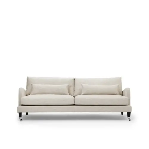 Englesson Soffa Belmont 3-Sits Prisklass 1 Colourwash 14-linen ben dark oak chrome