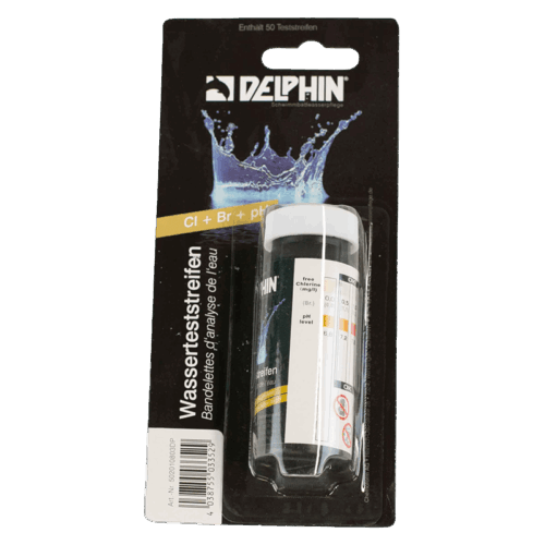Delphin Teststickor pH, Klor, Brom och Alkalinitet 50 st