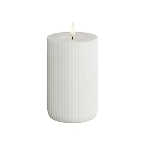 Deluxe Homeart Rilleljus D 8 X H 10 cm vit