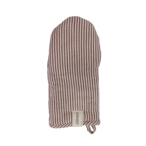 ERNST Grillvante Randig Röd/Beige