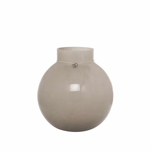 ERNST Glasvas Rund Beige D21 H22