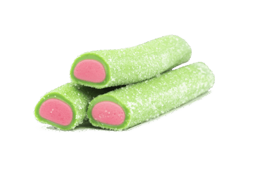 Fylld lakritsstång med vattenmelon – söt och fruktig lakrits med mjuk konsistens