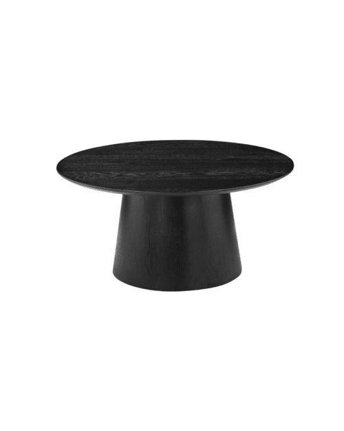 Hövik Soffbord Ø80 Svartlackad Askfaner