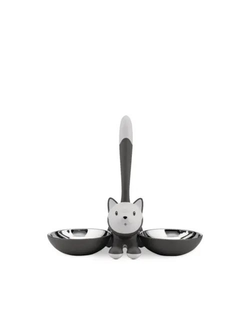 Alessi Tigrito Kattskål Dubbel Svart