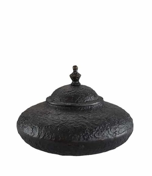 Artwood Fiora Dekoration Small – Rund Metallask Antique Black/Bronze