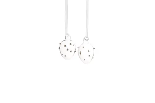 Hänge Ägg Dot 4 cm – Transparent glasägg