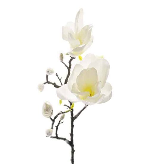 Konstgjord Magnolia 60 cm – Vit Elegant Blomma