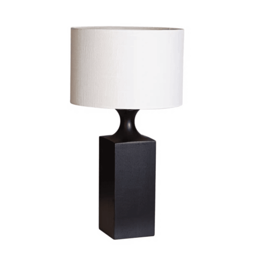 Woody bordlampa H56cm svart/vit