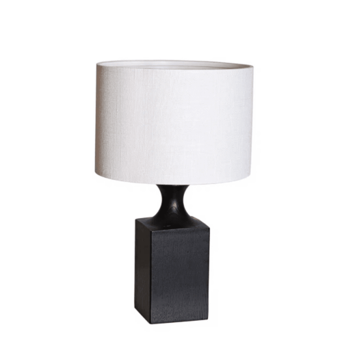 Woody bordslampa H41 cm svart/vit