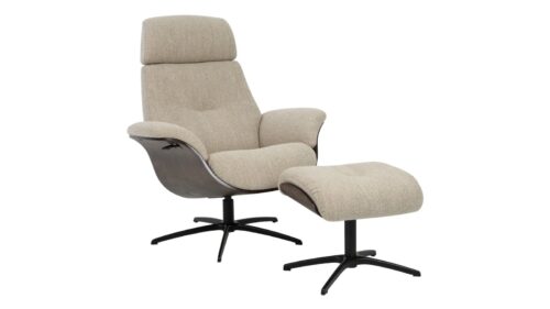Hellegjerde Fåtölj Falcon med pall Beige
