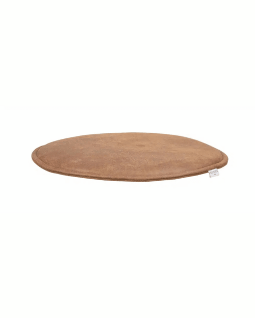Fulton sittdyna Ø38 cm – Brun lädertextil