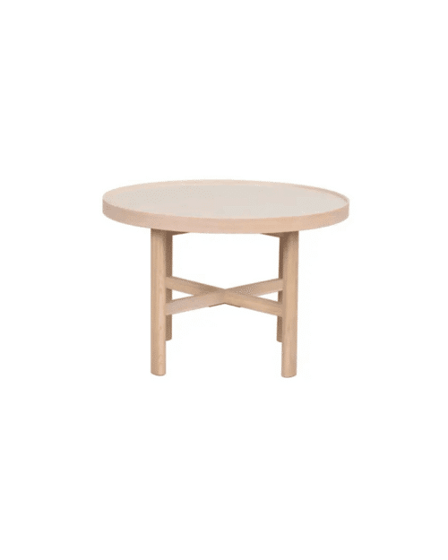 Marsden soffbord 60×60 cm – Beige/vitpigmenterad