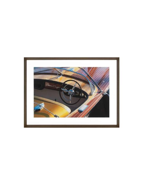 Tavla Navigate med brun ram 70 x 95 cm