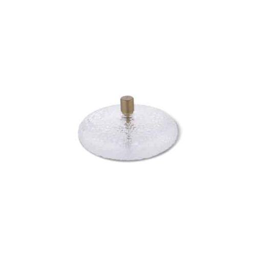 Peri Living Oljelampa Hamrat Glas Rund Platt Mässing M Ø14 cm