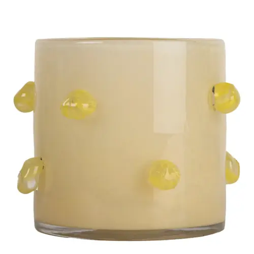 Ljuslykta Arlo M Beige/ gul