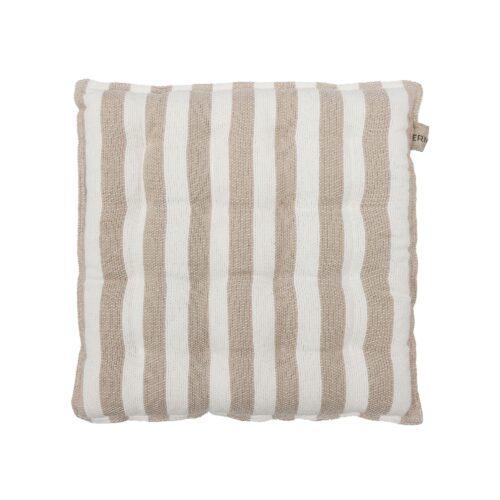 ERNST Sittdyna 45x45 cm Vit/Beige Rand i Bomull