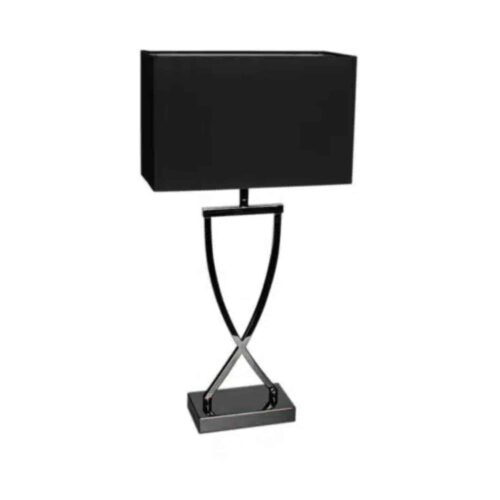Omega bordslampa H52 cm svartkrom/svart