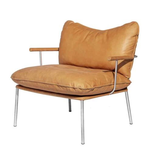 Fogia Pico Loungefåtölj Läder vintage cognac