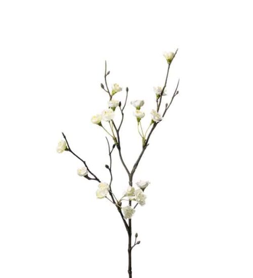 Blomkvist 50 cm Vit – Naturtrogen konstkvist