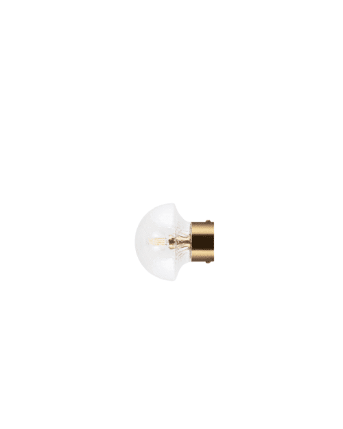 Vägglampa/Plafond Fungo 16 IP44 – Klar/borstad mässing