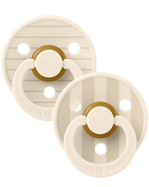 Bibs Nappar 2-pack STUDIO Colour Pin - Ivory Vanilla Mix - 2