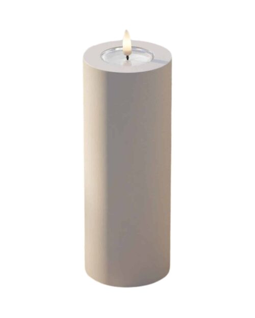 Utomhus LED Blockljus Ø 7,5 x 20 cm Sand