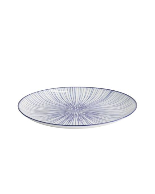 Tokyo Design studio Nippon Blå ränder tallrik 20.6x2.2cm
