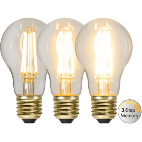 Star Trading LED-lampa E27 A60 Soft Glow med 3-stegsfunktion