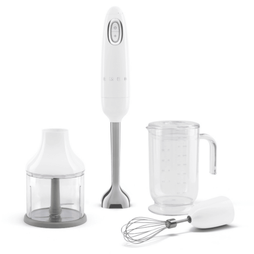 Smeg Stavmixer med tillbehör Vit Högblank 50's Style