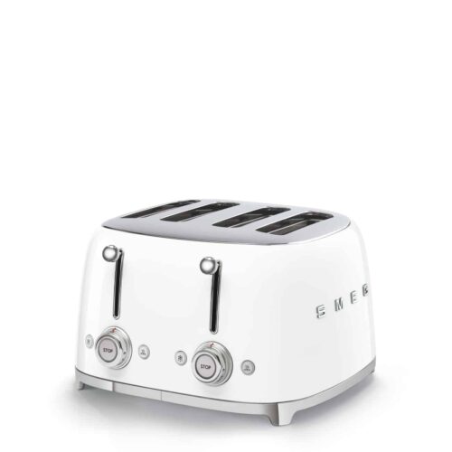 Smeg Brödrost 4 Skivor – Vit Högblank 50’s Style