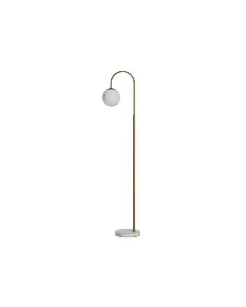 Bellagio golvlampa mässing och vit glasglob H163 cm